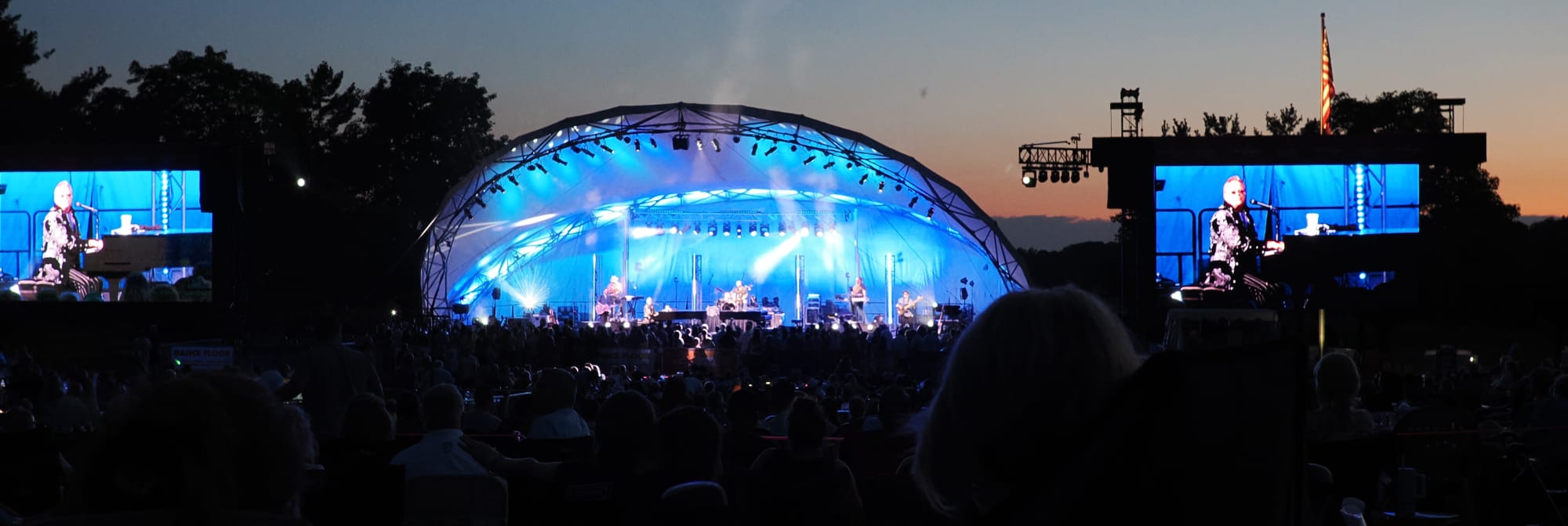 outdoor concert venue at sunset Minneapolis